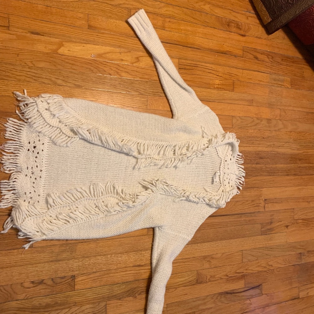 White sweater/ cardigan